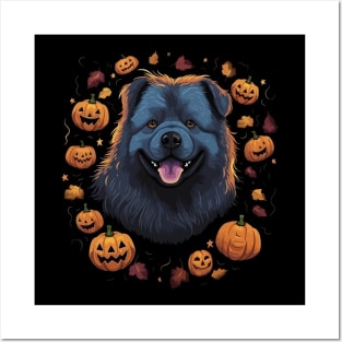 Chow Chow Halloween Posters and Art